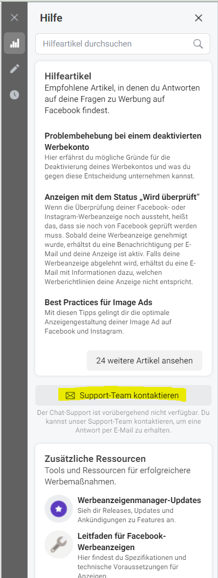 Facebook-Werbeanzeigenmanager