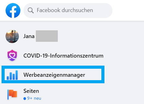 Facebook-Werbeanzeigenmanager